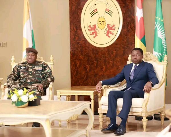 Togo : Le général Abdourahmane Tiani reçu par le président Faure Gnassingbé à Lomé
